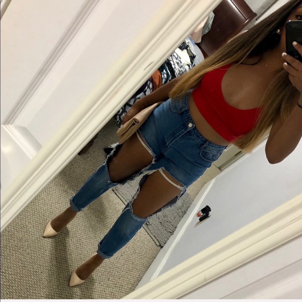 Sparkle and fade crop top